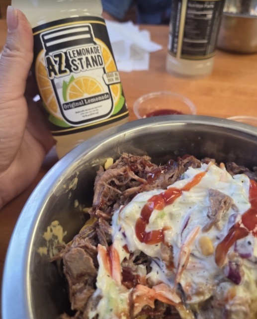 Bar Double N smokehouse bowl and lemonade